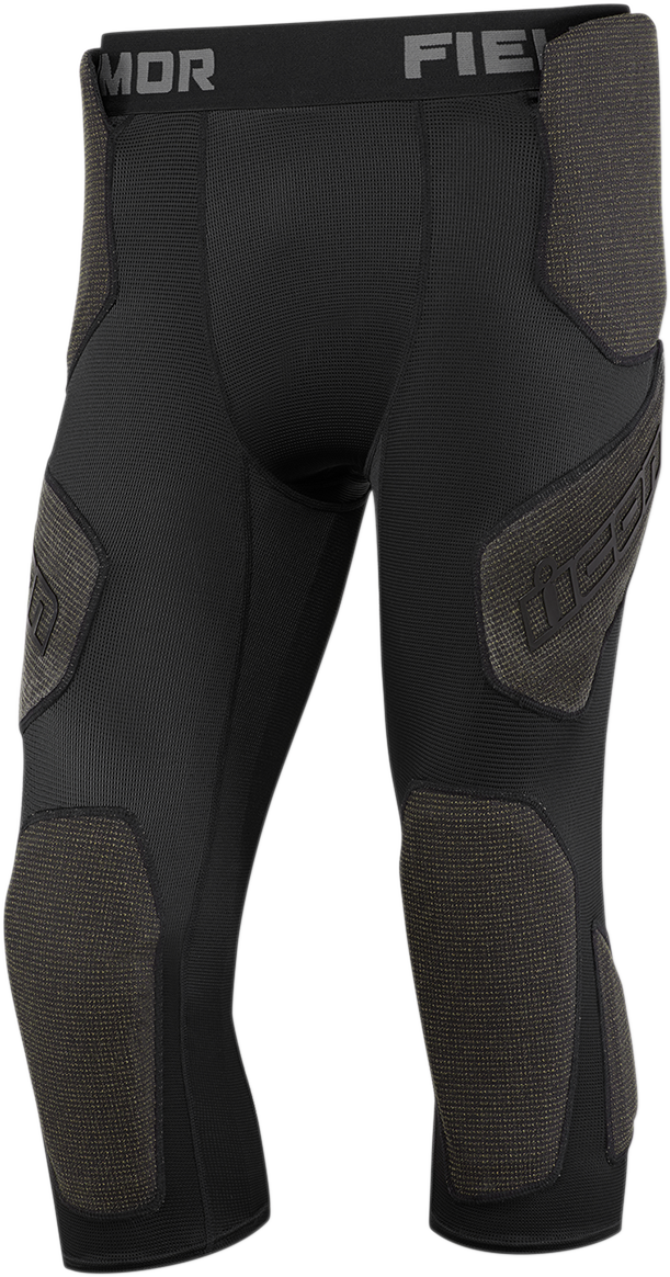Icon Mens Black Field Armor Textile Motorcycle Riding Racing Compression Pants