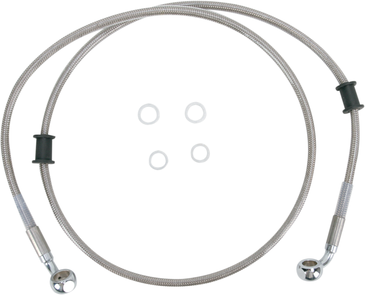 Drag specialties Brake Line - Front (Upper) - Stainless Steel 2010-2017 Harley Davidson FXDWG Dyna Wide Glide