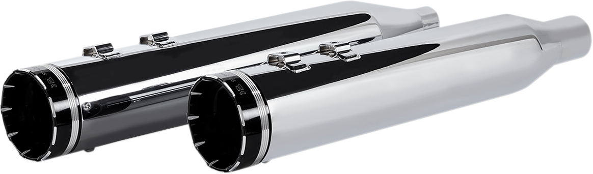 Khrome werks 4-1/2" HP-Plus® Slip-On Mufflers - Chrome with Tracer - Touring Harley Davidson