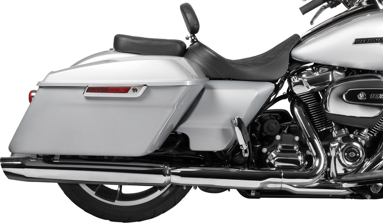 Drag specialties seats EZ Glide II Backrest - Small - Vinyl - Double Diamond Black Stitch