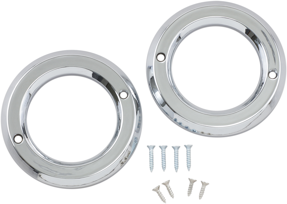 Motor Trike Trax Fog Light Trim Rings For Harley Trike 2009-2025