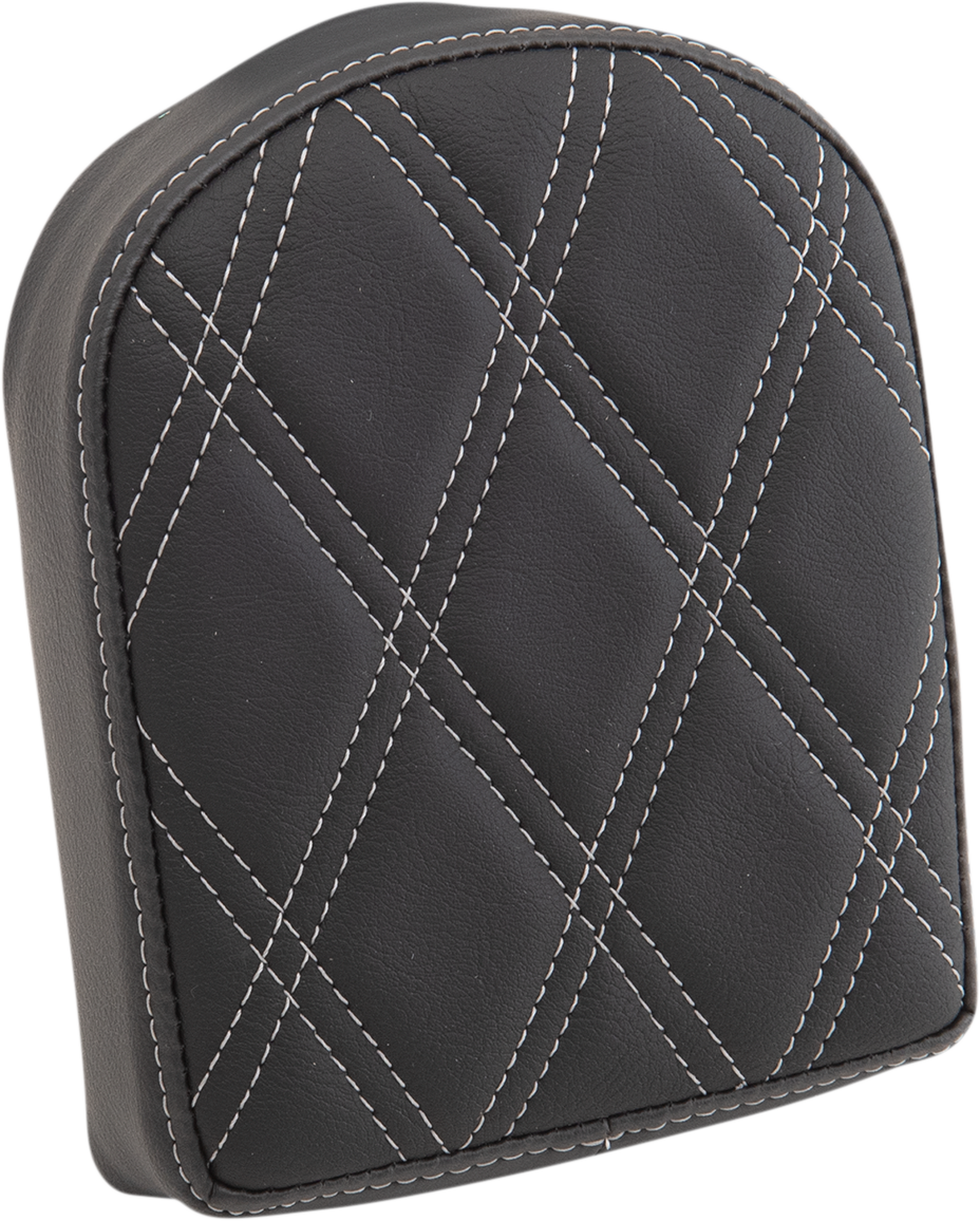Drag specialties seats Sissy Bar Pad - Double Diamond - Silver - Short