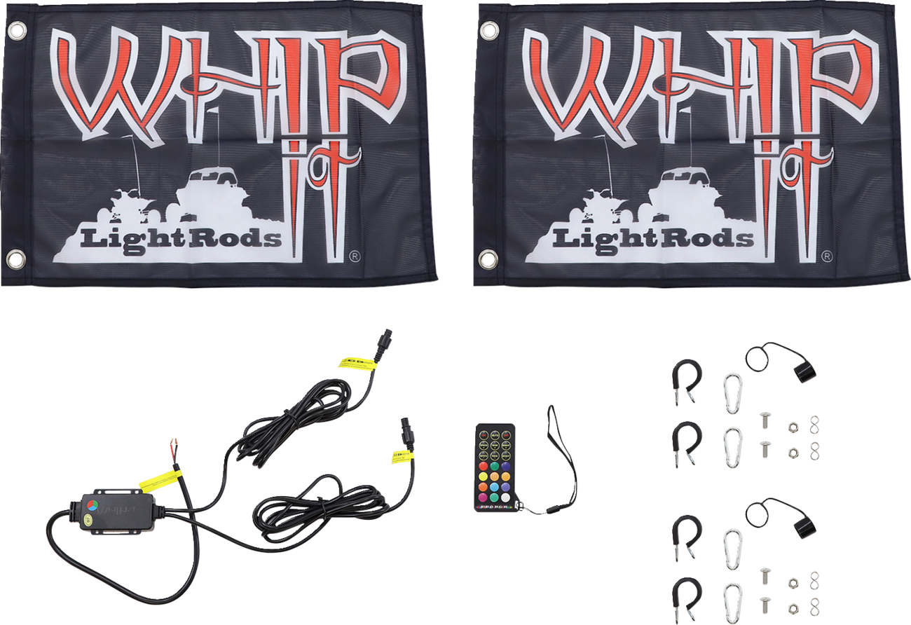 Whipitlightrods 5' Light Rod Whip - Bluetooth - Pair - Black
