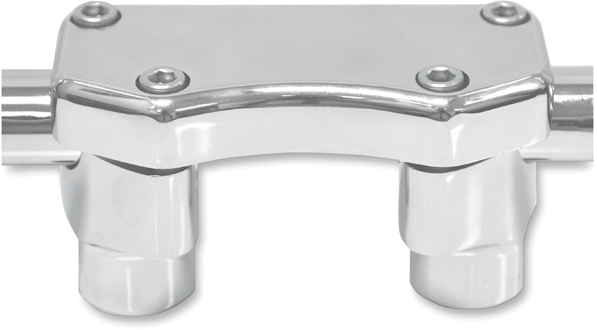 Drag specialties Handlebar Riser & Top Clamp Kit - 1-1/2" - Buffalo - Chrome