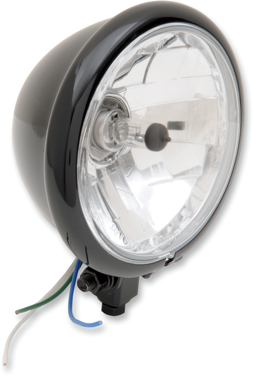 Drag specialties Bottom Mount Springer Headlight - 5-3/4" - Black
