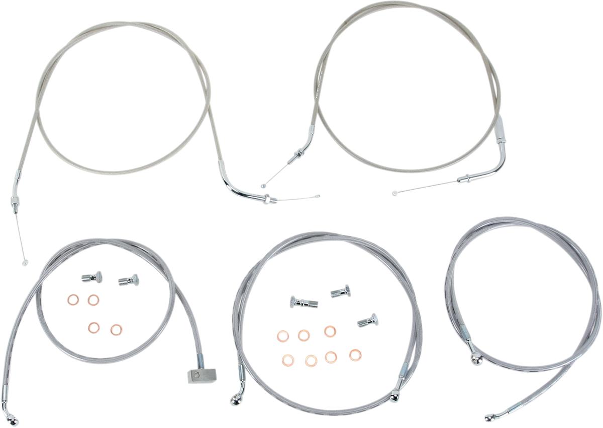 BARON Stainless Handlebar Cable/Line Kit