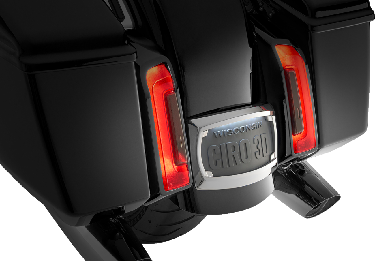 Ciro License Plate Frame - LED - Curved - Chrome Harley Davidson
