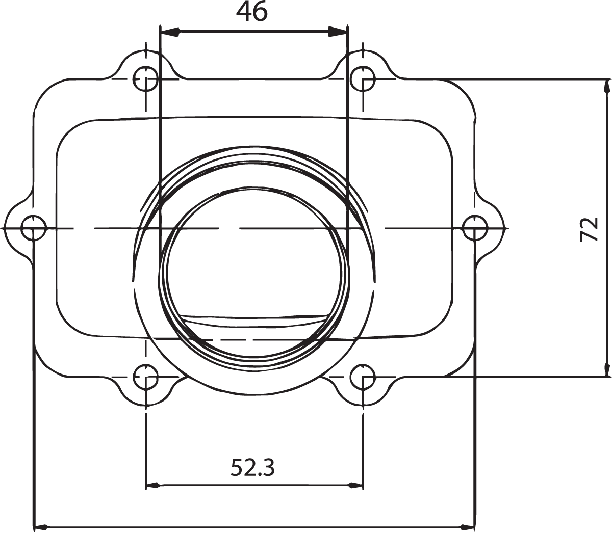 Kimpex Carburetor Mounting Flange - Ski-Doo