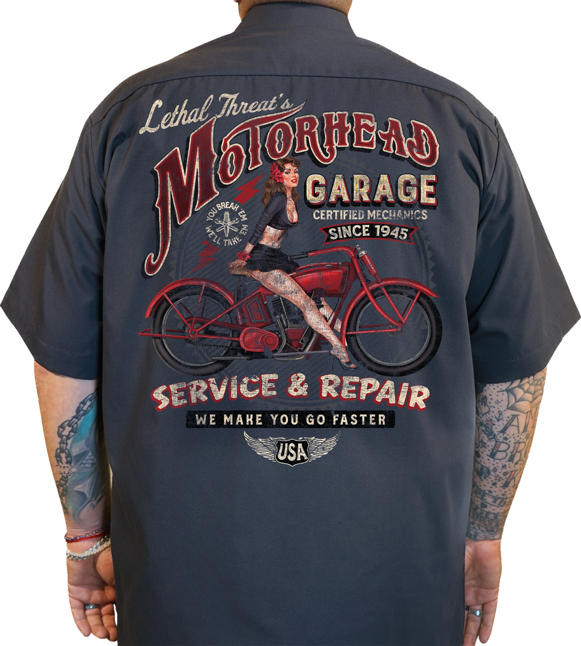 LETHAL THREAT Motorhead Garage Shop Shirt