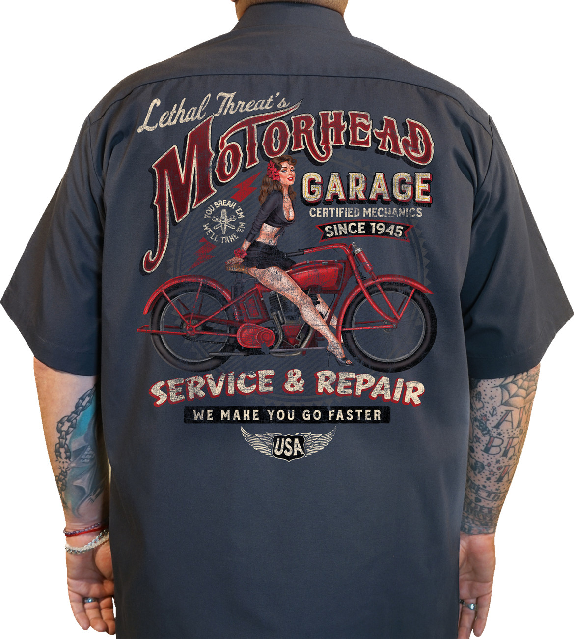 LETHAL THREAT Motorhead Garage Shop Shirt