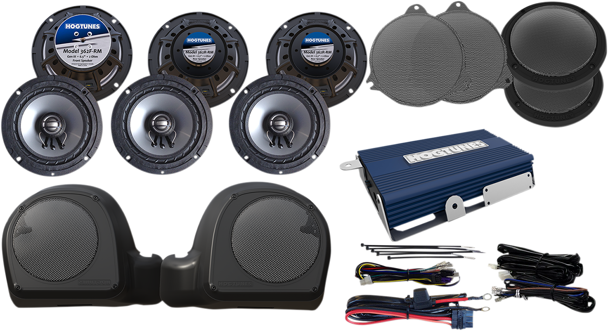 Hogtunes Gen 3 Motorcycle 6 Speaker Kit 14-19 Harley Touring FLTRU ...