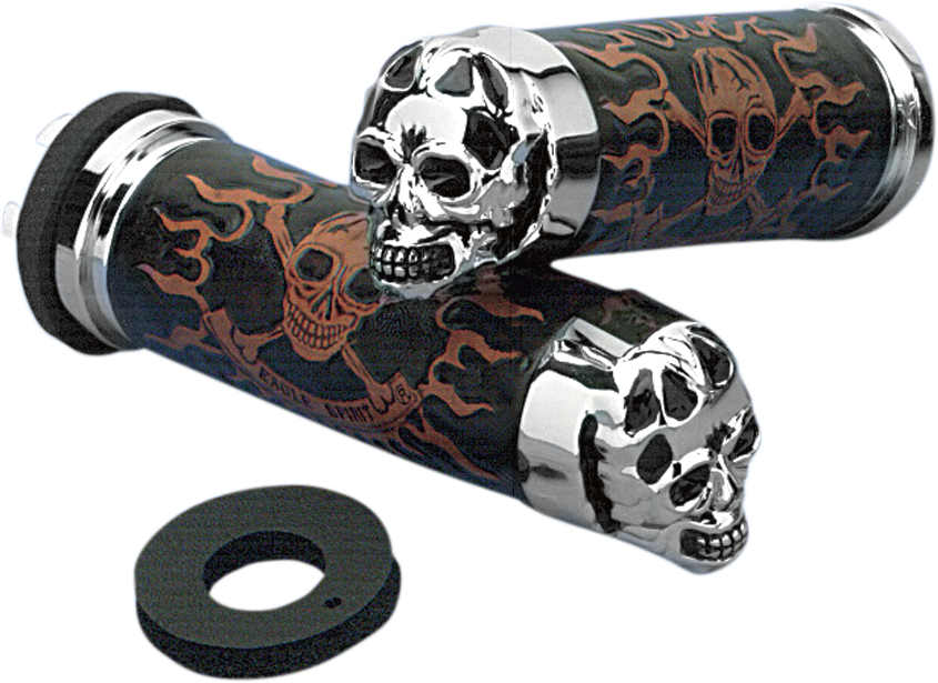 Drag Specialties Skull Twist Throttle Hand Grips fits 1980-2021 Harley