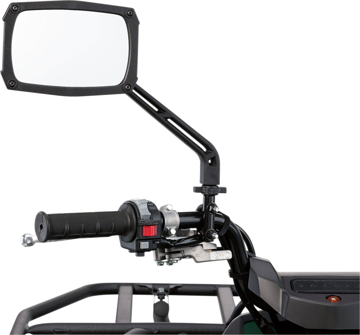Moose offroad Mirror - ATV - Side View/Anti-Vibration - Rectangle - Black