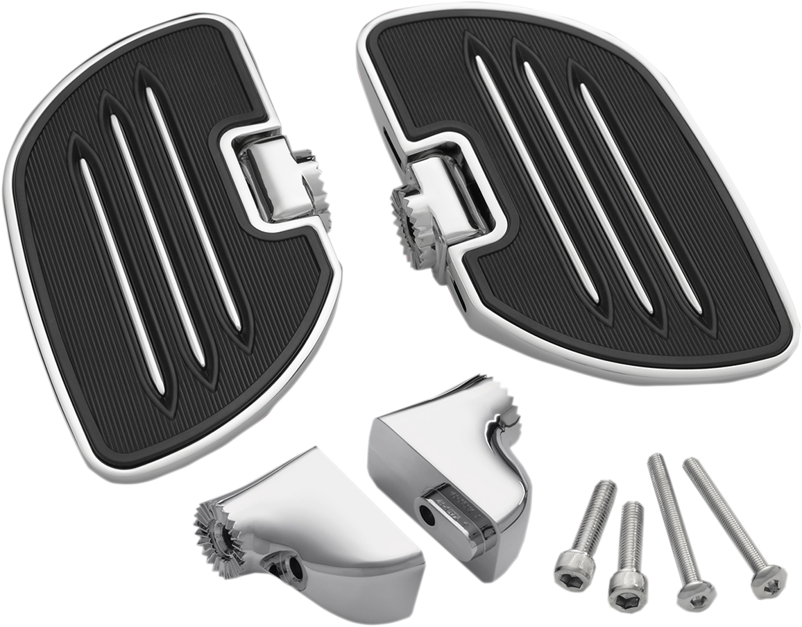 Show chrome Passenger Floorboards - Black - Spyder RT Can-Am