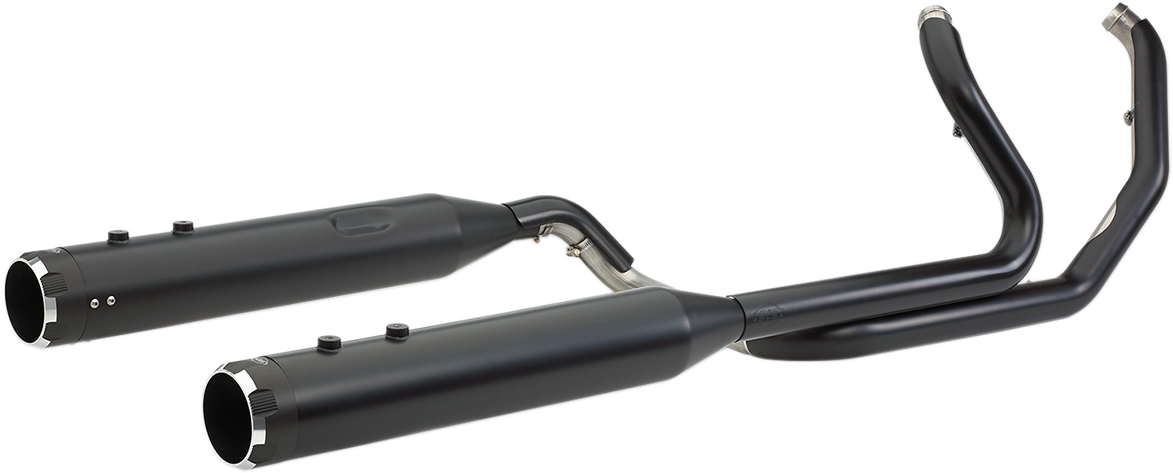 S&s cycle El Dorado Dual Exhaust System - Black - Black Thruster Harley Davidson