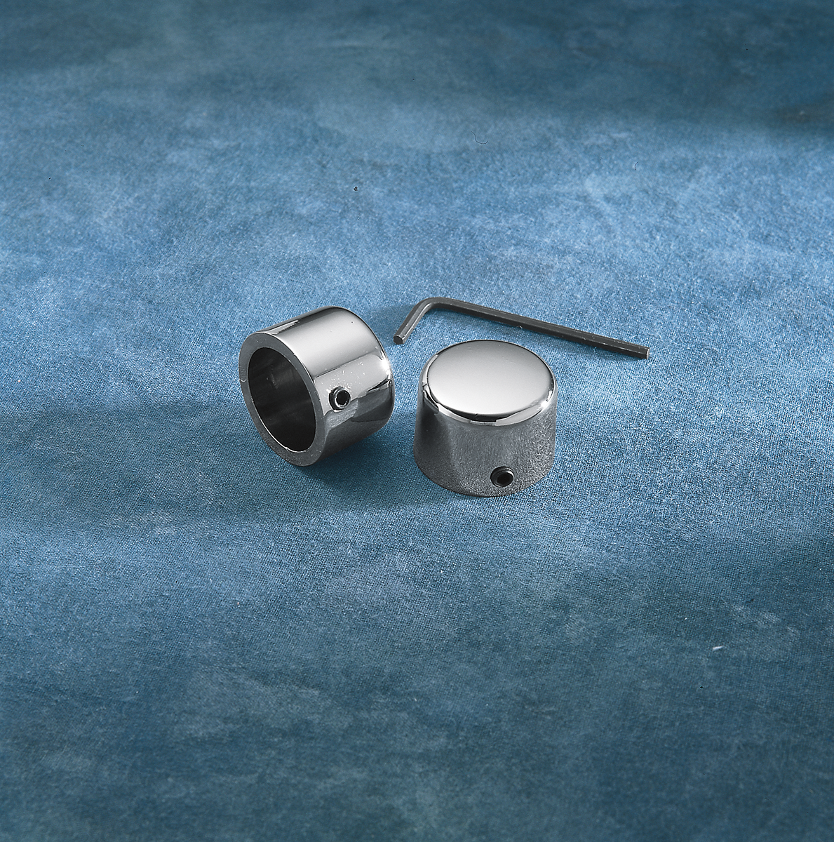 Drag specialties Chrome Handlebar Riser Bolt Caps - FX/XL Harley Davidson