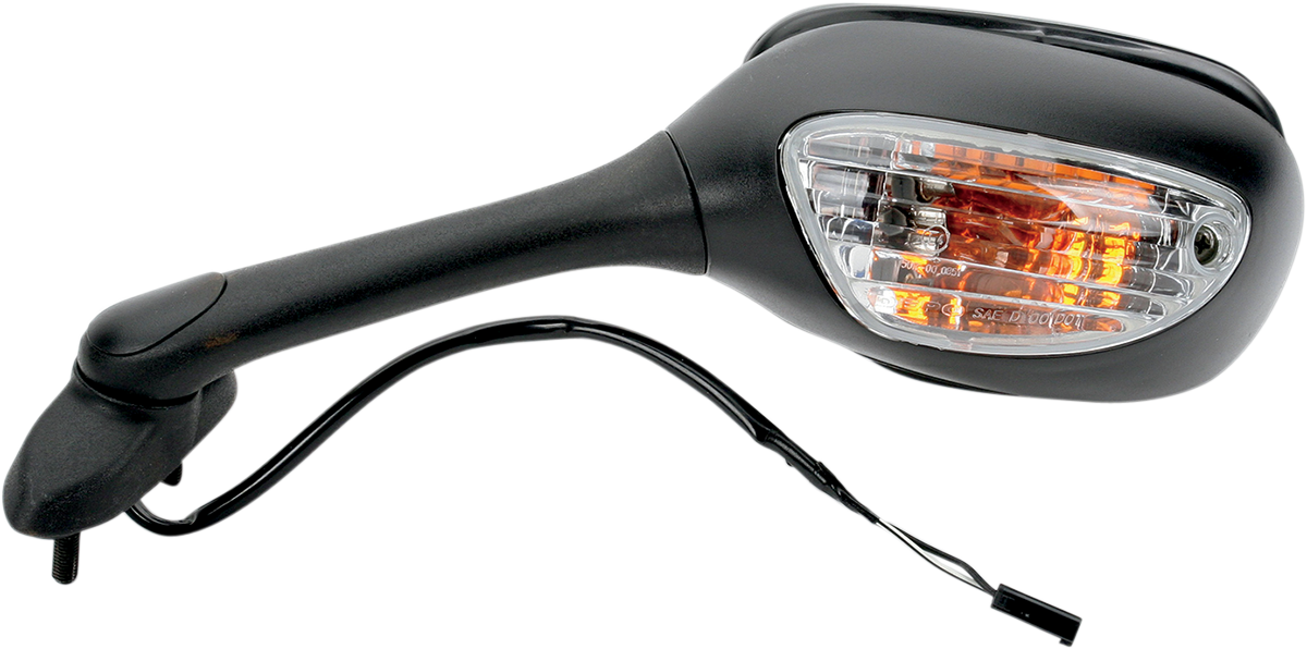 Emgo Mirror - Side View - Cate Eye - Black - Left 2006-2009 Suzuki GSX-R600 / 2006-2009 Suzuki GSX-R750 / 2005-2008 Suzuki GSX-R1000
