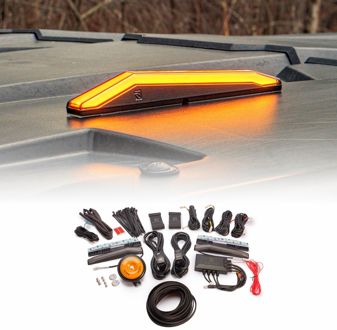 Ravek Auto-Cancel Turn Signal Kit w/White Running Lights Polaris Ranger 2015-2018