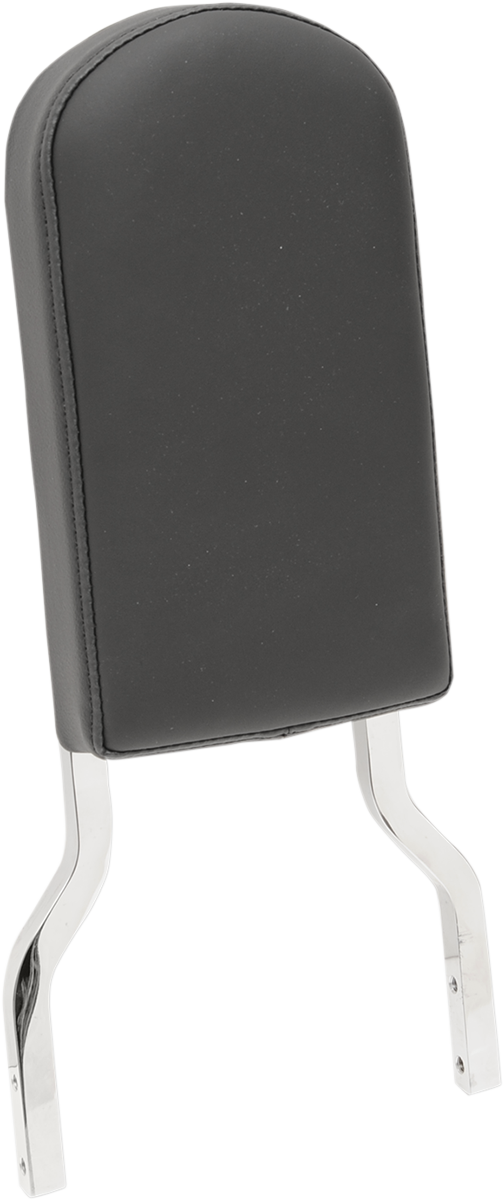 Drag specialties seats Sissy Bar Pad - Tall - Smooth - Black W/Solar Reflective Leather Top Stitch