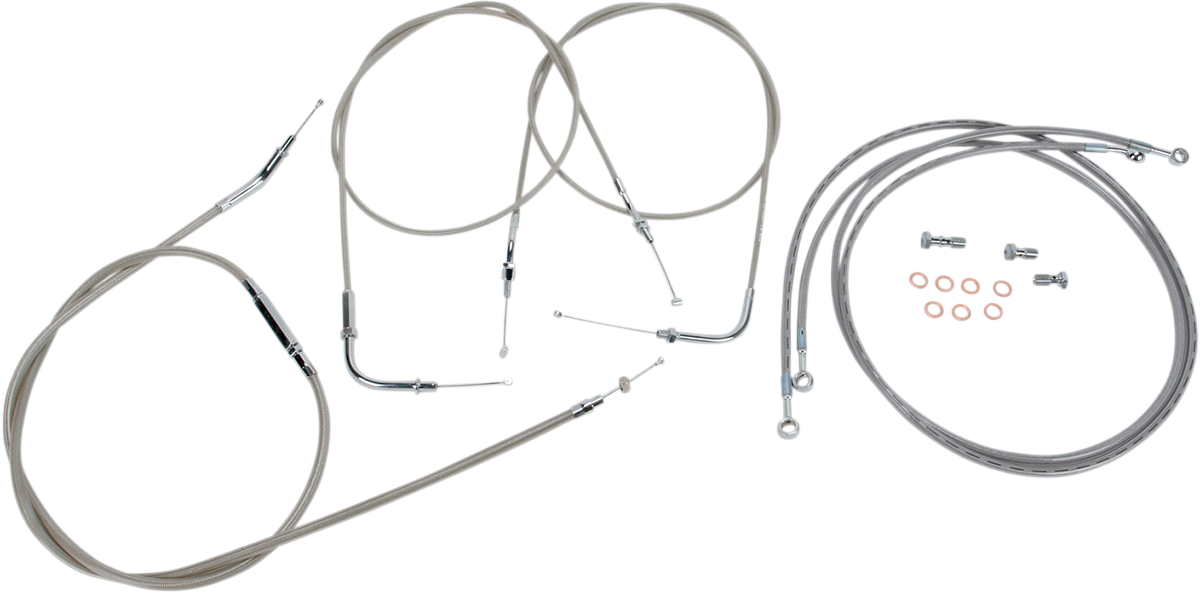 BARON Stainless Handlebar Cable/Line Kit