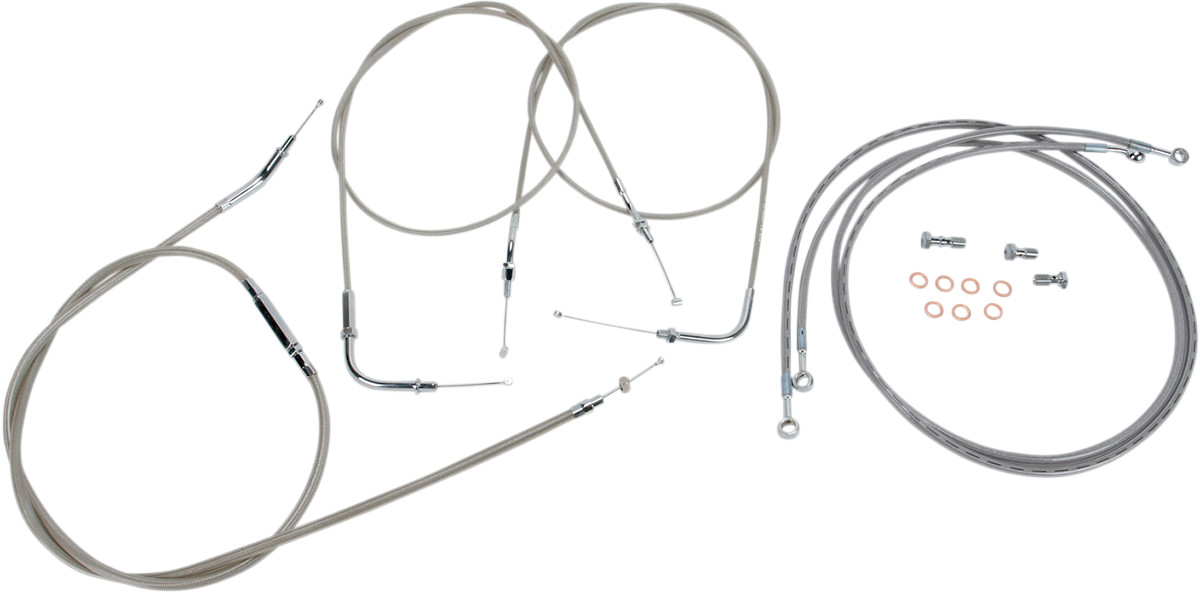 BARON Stainless Handlebar Cable/Line Kit