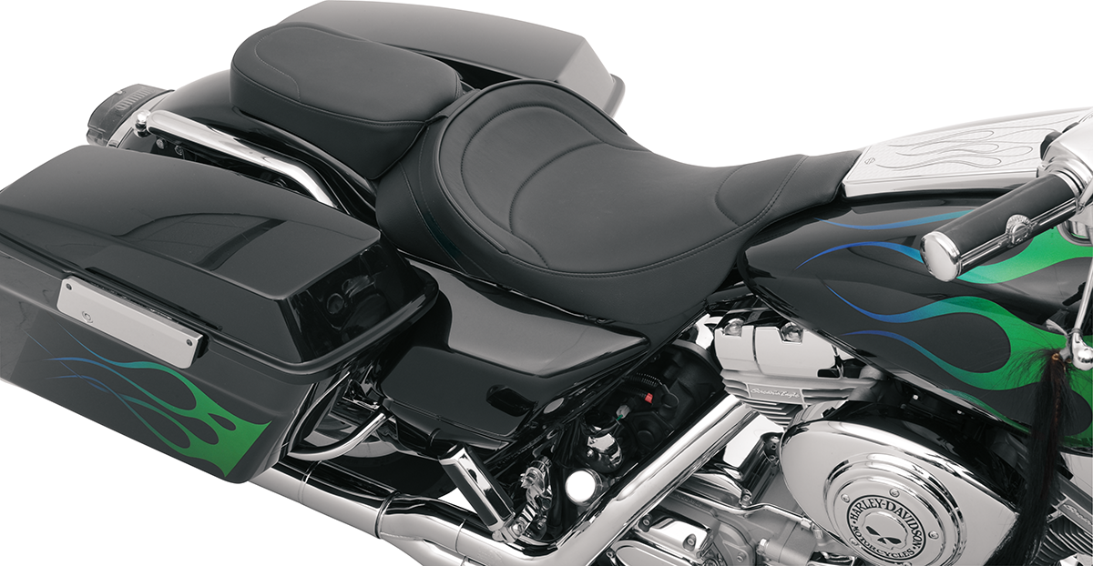 Drag specialties seats Solo Seat - Mild Stitched - Driver Backrest - FLT '97-'07 Harley Davidson