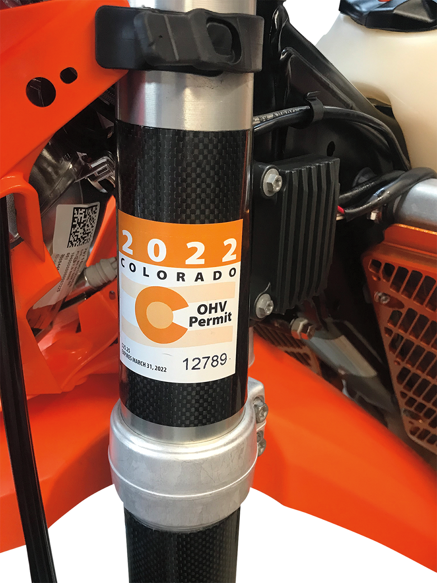 Moose offroad Clip-On Registration Holder