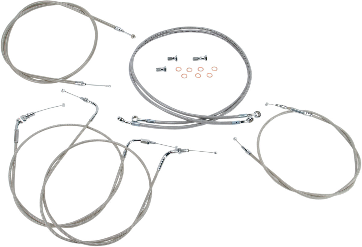 BARON Stainless Handlebar Cable/Line Kit