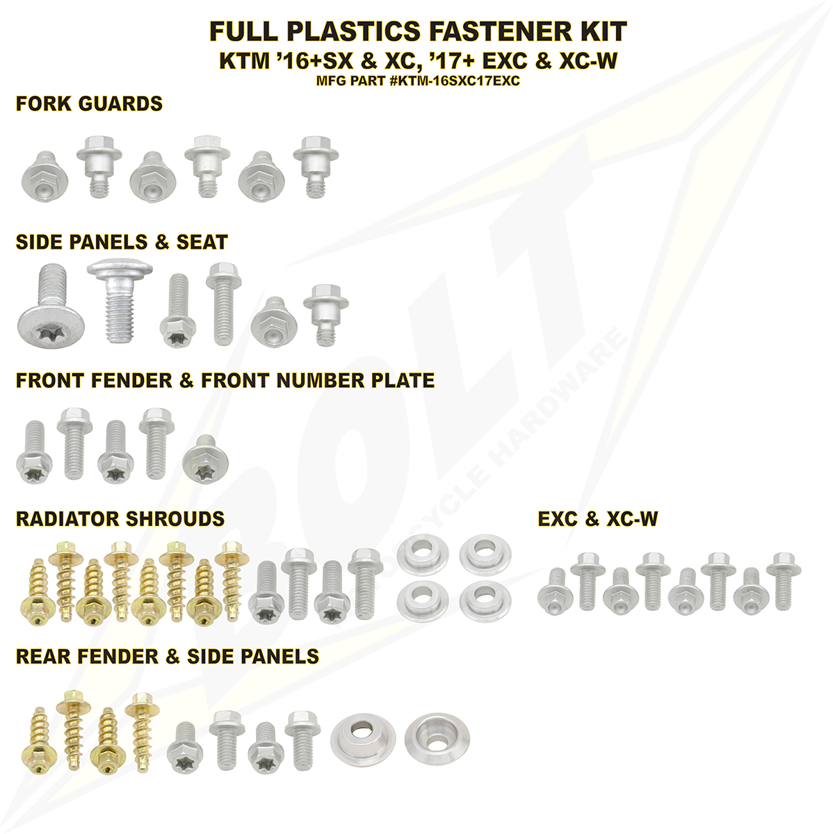 BOLT Full Body Work Fastener Kit