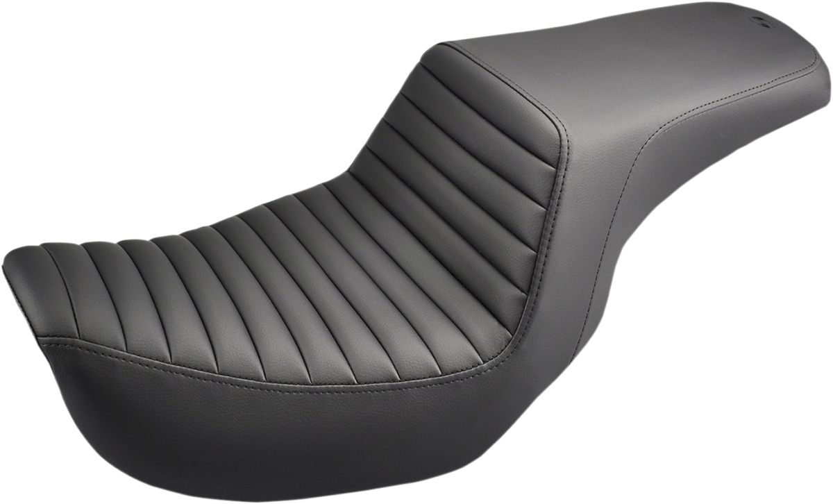Saddlemen Step-Up Seat - Front Tuck-n-Roll - Black - Dyna Harley Davidson