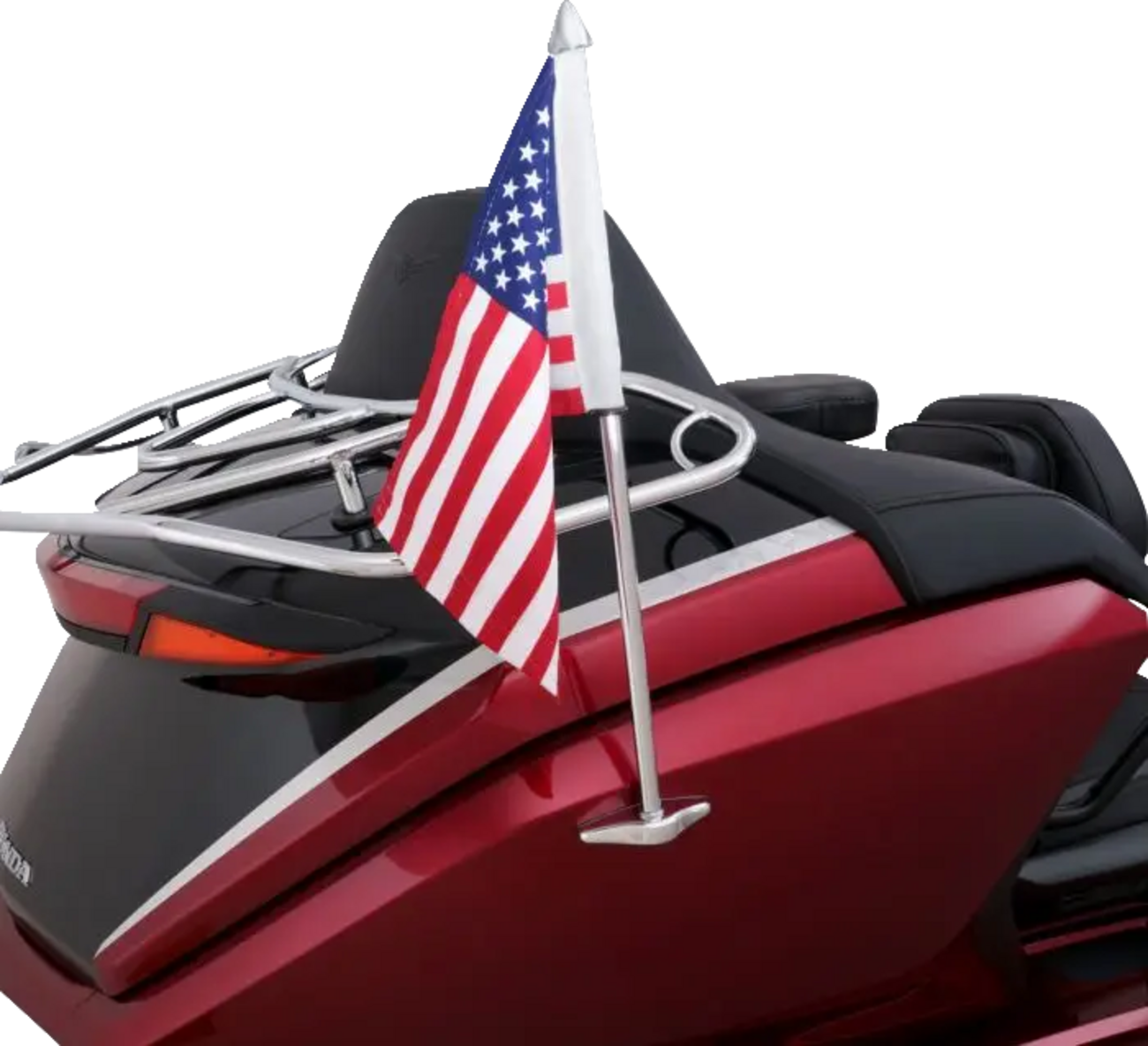 SHOW CHROME Flag Pole With US Flag