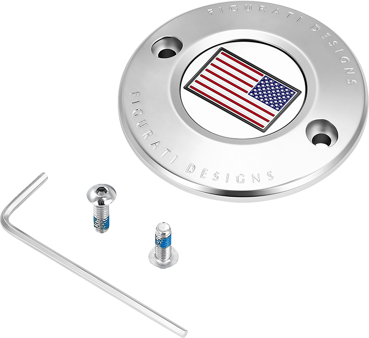 Figurati Designs American Flag Timing Cover For Harley M8 2017-2025