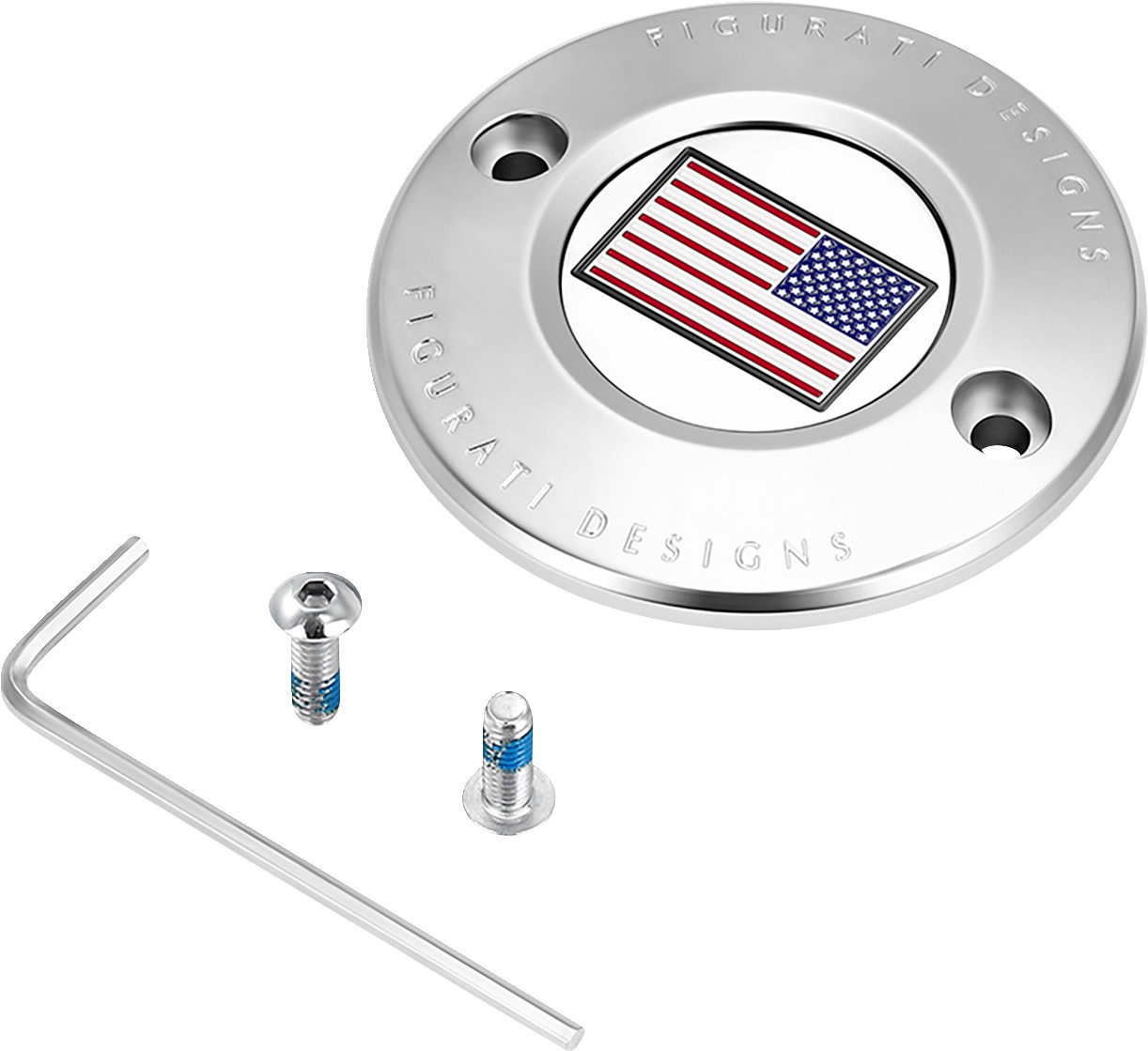 Figurati Designs American Flag Timing Cover For Harley M8 2017-2025