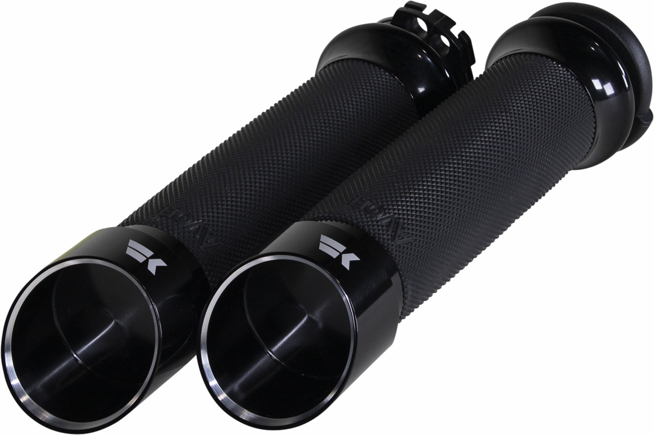 Khrome Werks Edge Custom Contour Grips For Harley With Dual Cable Throttle