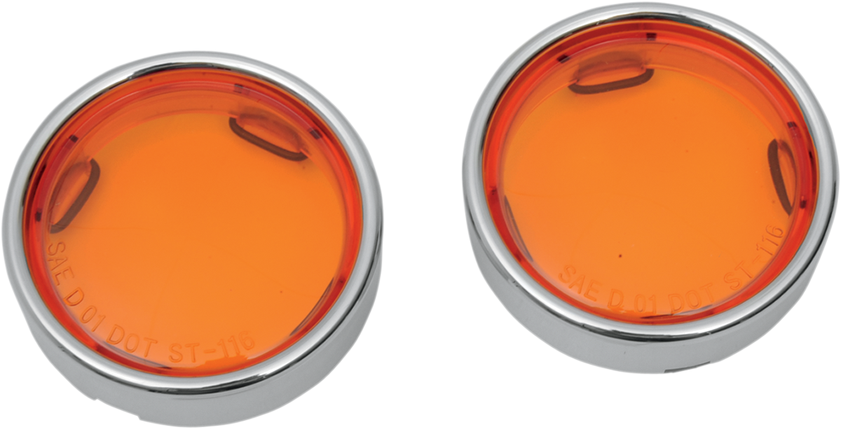 Drag specialties Lens w/Trim Ring - Amber