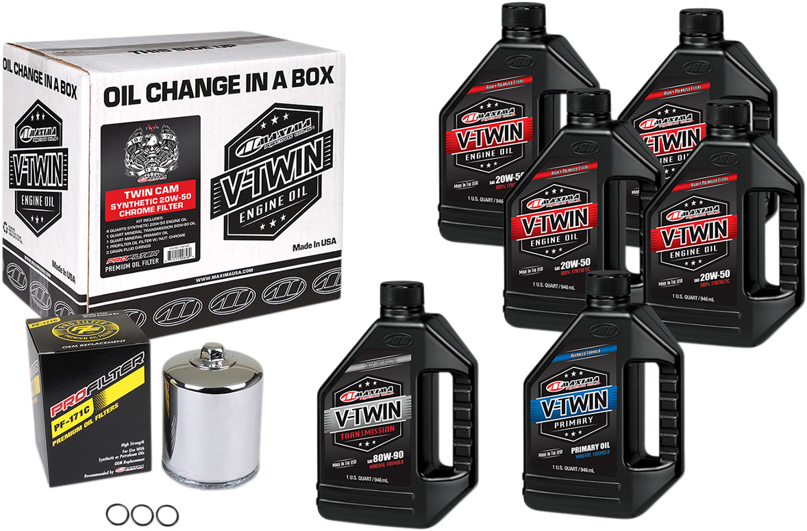 Maxima V-Twin Oil Change Kit