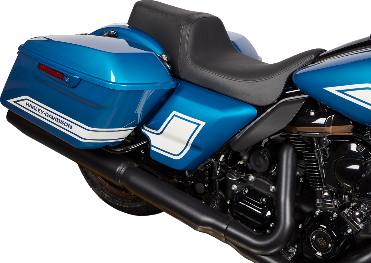Drag specialties seats Predator 1Up Seat - Vinyl - Black - Smooth - FLH '08-'23 Harley Davidson