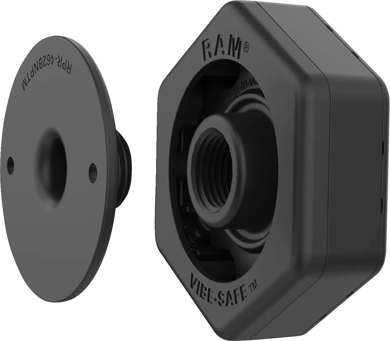 RAM Mounts Vibe Safe with NPT Adapter for 2-Hole Phone Holders