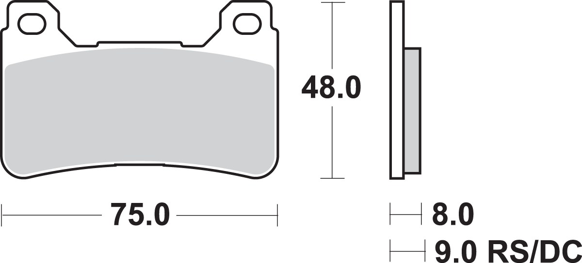 SBS Dual Carbon Front Brake Pads 809DC