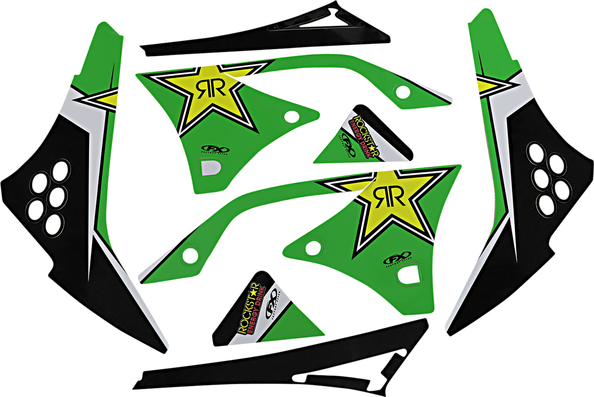 Factory effex Rockstar Shroud Graphic Kit 2009-2011 Kawasaki KX450F