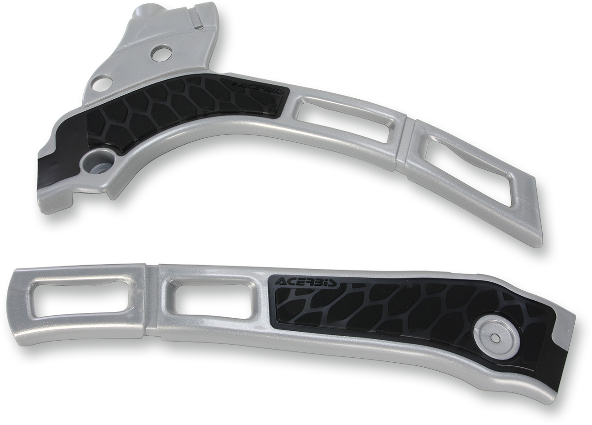 Acerbis X-Grip Frame Guards - Silver/Black - YZ 125/250/X Yamaha