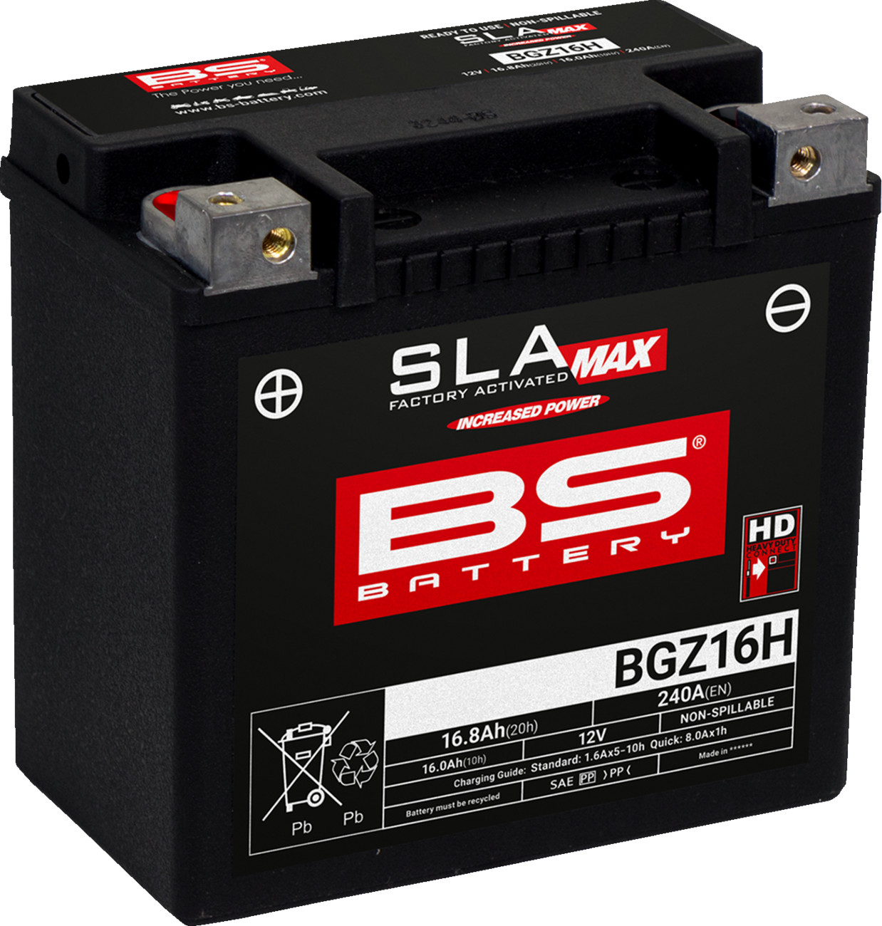 BS BATTERY SLA MAX Factory- Activated AGM Maintenance-Free Battery