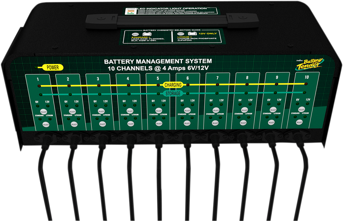 Battery Tender 10 Bank Universal 12V/6V Motorcycle Battery Charger