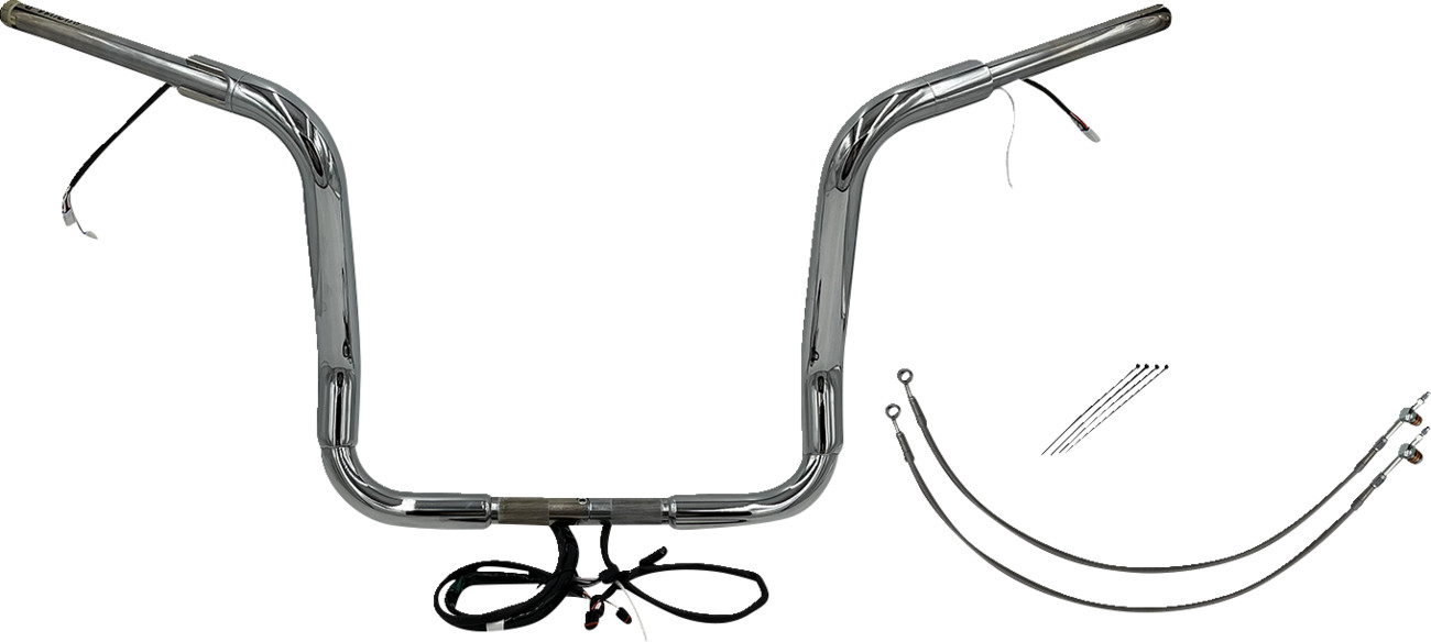 Fat Baggers Inc. 1 1/2" Wired Round Top Handlebar Kit For Harley Touring 2014-2015