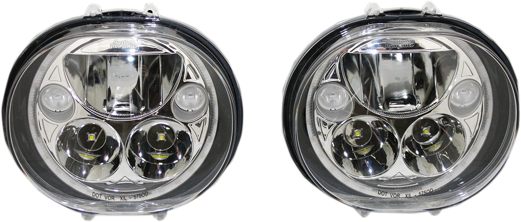Custom Dynamics LED 5 3/4" TruBeam Headlight Inserts For Harley Road Glide 2004-2013