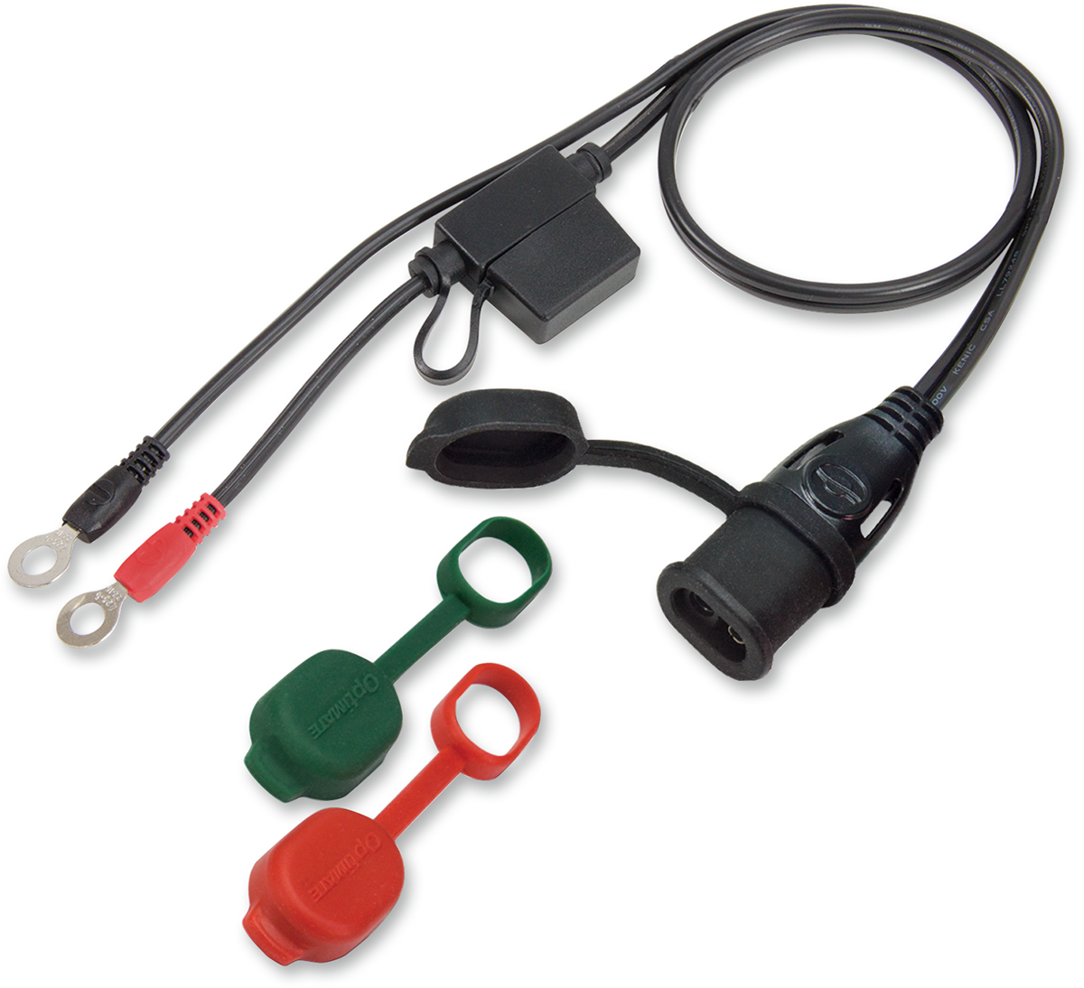 Tecmate Optimate Black 20" Battery Terminal Adapter Eyelet SAE Pigtail Plug