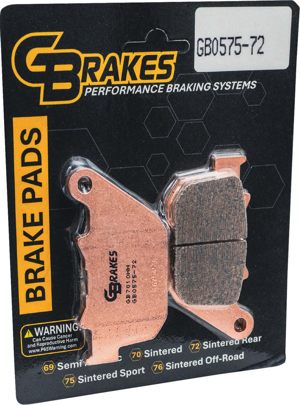 Gbrakes Brake Pad - Sintered - Rear Harley Davidson
