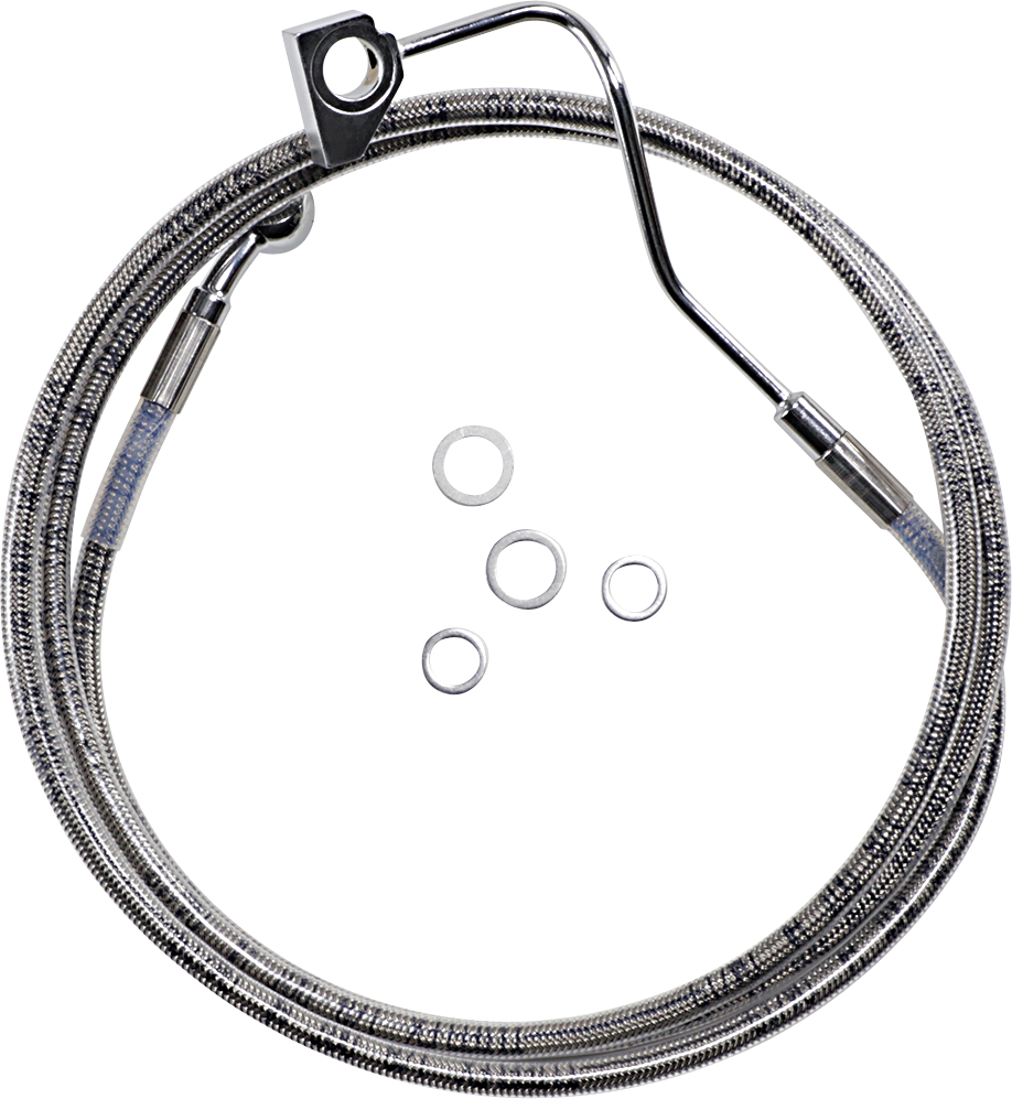 Drag specialties Brake Line - +6" - Stainless Steel - ABS Harley Davidson