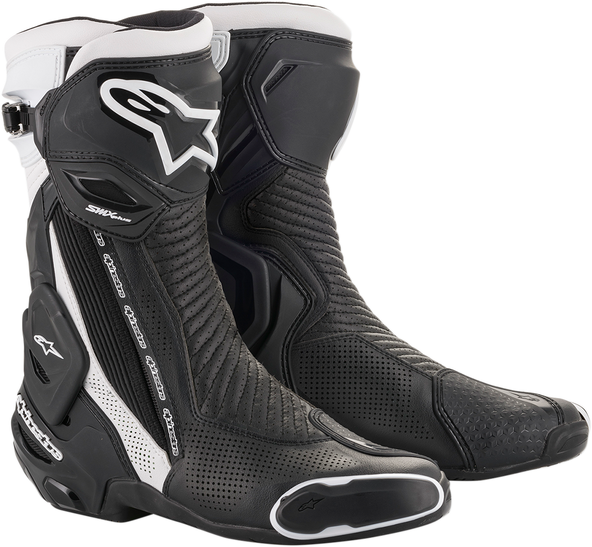 Alpinestars [2221119-12-44] SMX Plus Vented Boots 44 Black White | Boot  Smx+ Vnt Bk/Wt 44