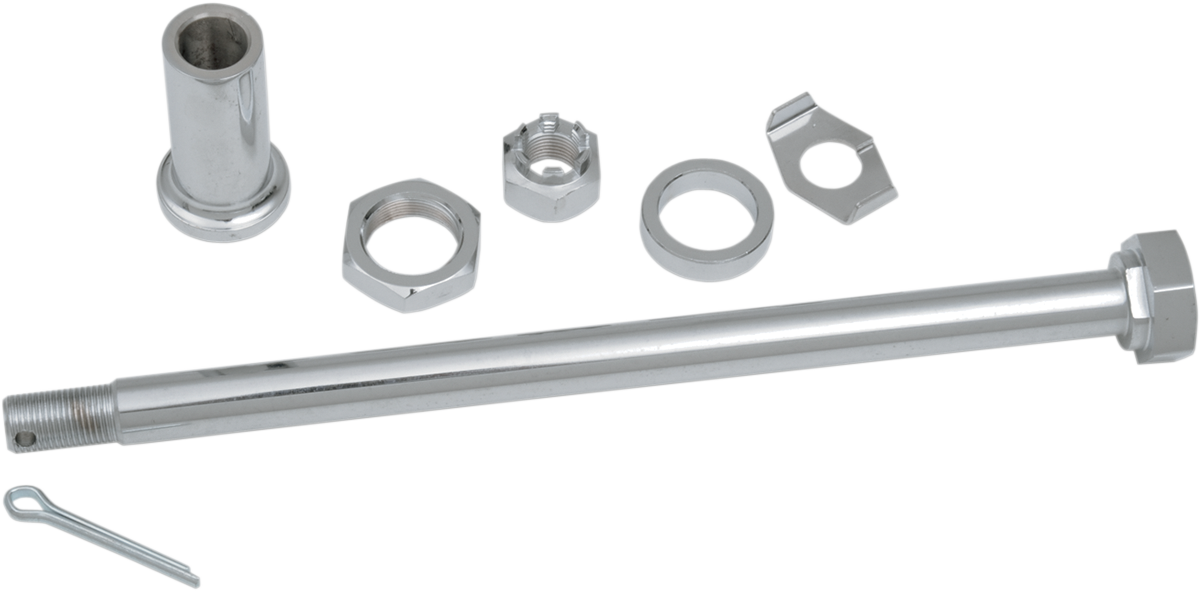 Drag specialties Axle Kit - Rear - Chrome - '67-'72 Electra Glide 1967-1972 Harley Davidson Electra Glide FL / 1967-1969 Harley Davidson 1200 Electra Glide FLH / 1970-1972 Harley Davidson FLH Electra Glide